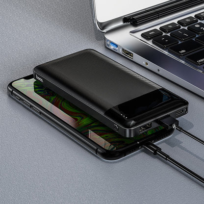 Bateria Externa HOCO J72, 10000mAh, 10W, 2 x USB-A, Preta