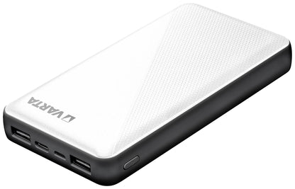 Bateria externa Varta Energy, 15000mAh, 15W, 2 x USB-A - 1 x USB-C, Branco