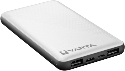 Bateria externa Varta Energy, 10000mAh, 15W, 2 x USB-A - 1 x USB-C, Branco