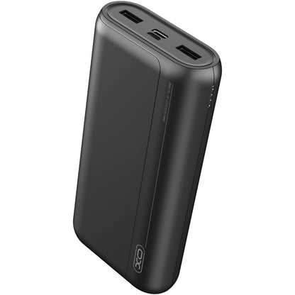 Bateria Externa XO Design PR127, 20000mAh, 22.5W, QC + PD, 1 x USB-C - 2 x USB-A, Preta