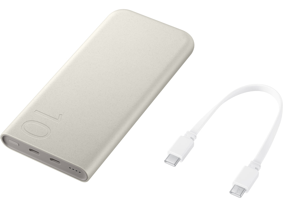 Bateria Externa Samsung, 10000mAh, 25W, PD, 2 x USB-C, Bege, Recondicionada EB-P3400XUEGEU