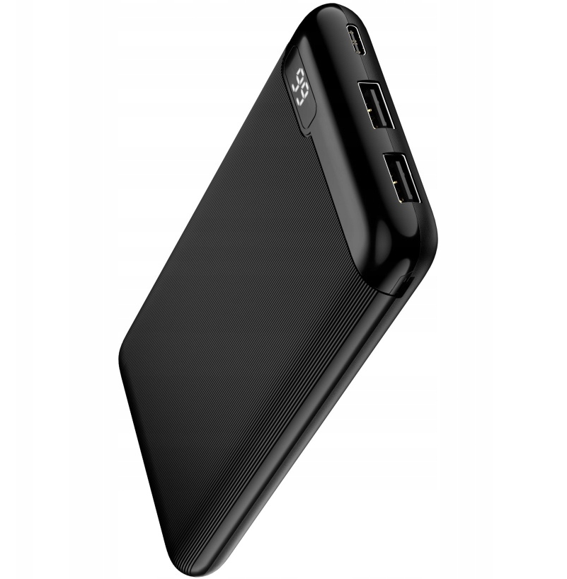Bateria Externa Setty SPBL-10, 10000mAh, 10W, 2 x USB-A, Preta