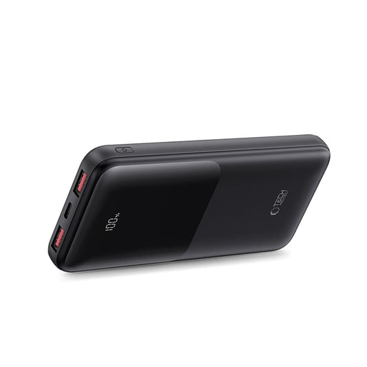Tech-Protect PB01 External Battery, 10000mAh, 22.5W, QC + PD, 1 x USB-C - 2 x USB-A, Black