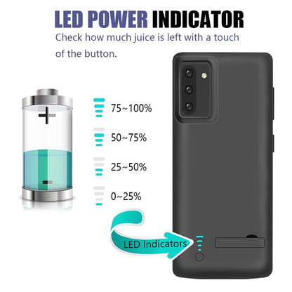 Bateria Externa Tipo Capa Techsuit Power Pro Battery para Samsung Galaxy Note 10 5G N971 / Note10 N970, 5000mAh, Preta