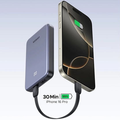 Bateria Externa UGREEN 75131B, 10000mAh, 22.5W, QC + PD, 1 x USB-A - 1 x USB-C, Cinzento