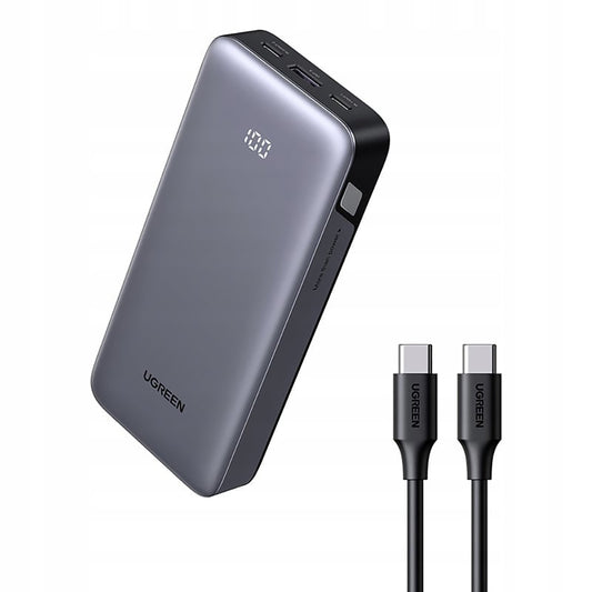 Bateria Externa UGREEN Nexode PB532 (55989B), 20000mAh, 30W, QC + PD, 1 x USB-A - 2 x USB-C, Cinzento