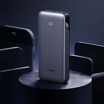 Bateria Externa UGREEN Nexode PB532 (55989B), 20000mAh, 30W, QC + PD, 1 x USB-A - 2 x USB-C, Cinzento