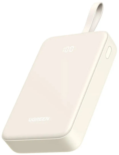 Bateria Externa UGREEN PB521, 20000mAh, 30W, QC + PD, 1 x USB-A - 2 x USB-C, Branca