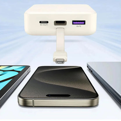 Bateria Externa UGREEN PB521, 20000mAh, 30W, QC + PD, 1 x USB-A - 2 x USB-C, Branca