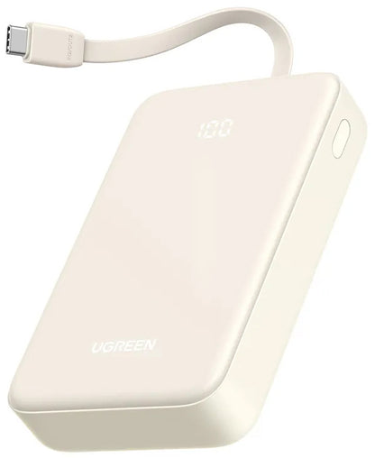 Bateria Externa UGREEN PB521, 20000mAh, 30W, QC + PD, 1 x USB-A - 2 x USB-C, Branca