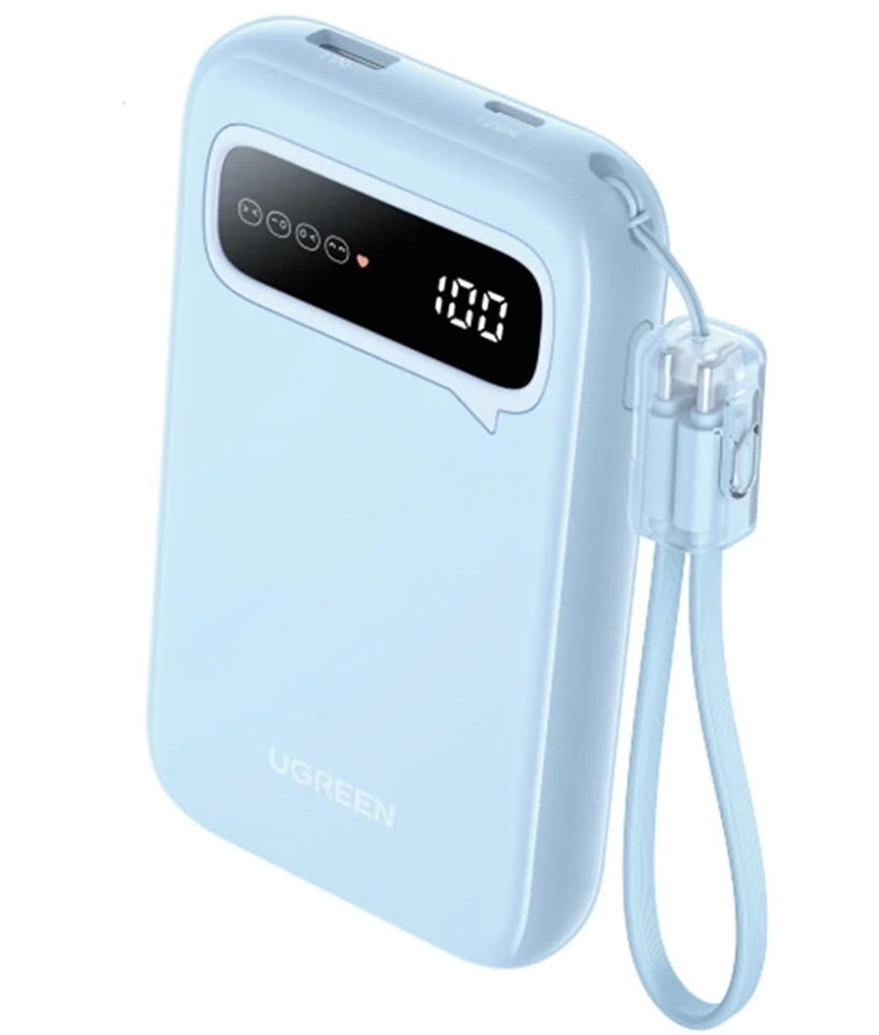 Bateria Externa UGREEN PB522, 10000mAh, 20W, QC + PD, 1 x USB-A - 1 x USB-C, Azul