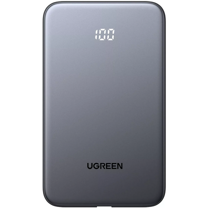 Bateria Externa UGREEN PB526 (75161B), 10000mAh, 20W, QC + PD, 1 x USB-A - 2 x USB-C, Cinzento