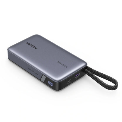 Bateria Externa UGREEN PB550, 20000mAh, 67W, QC + PD, 1 x USB-A - 2 x USB-C, Cinzento