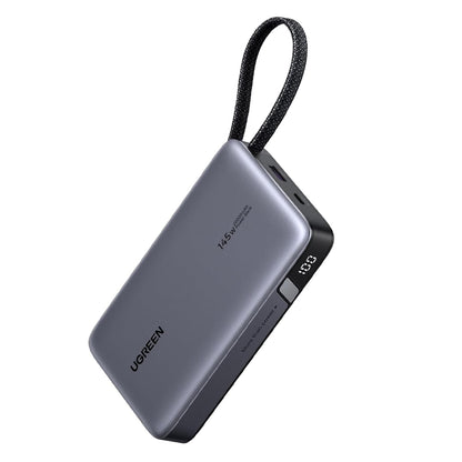 Bateria Externa UGREEN PB551 (55992B), 20000mAh, 145W, QC + PD, 1 x USB-A - 2 x USB-C, Cinzento
