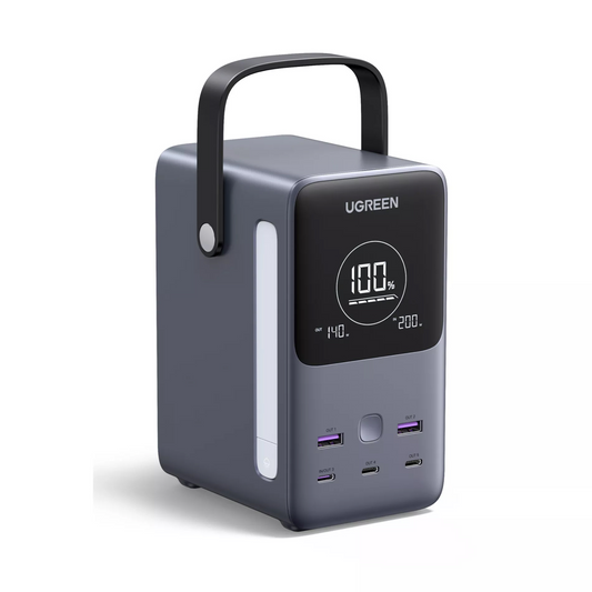 Bateria Externa UGREEN PB770, 48000mAh, 300W, QC + PD, 2 x USB-A - 3 x USB-C, Cinzento, Recondicionada