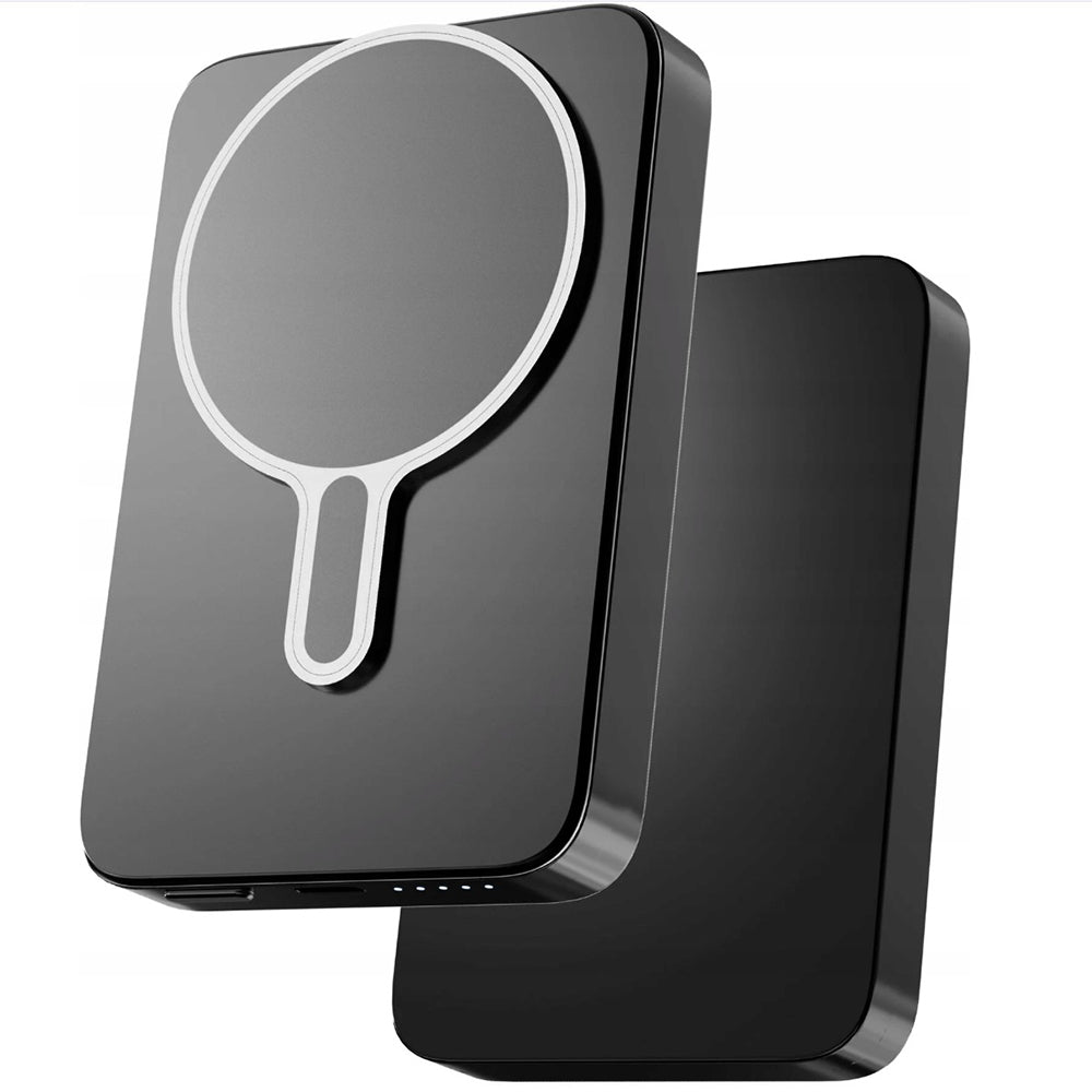 Bateria Externa Wireless 3MK MagSnap Go, 10000mAh, 20W, PD + FQI, 1 x QI - 1 x USB-C, Cinzento