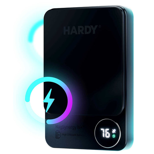 Bateria Externa Wireless 3MK MagSynergy Ni+, 5000mAh, 22.5W, PD + FQI, 1 x QI - 1 x USB-C, Preta