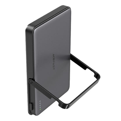 Bateria Externa Wireless Acefast M16, 5000mAh, 18W, PD + FQI, 1 x QI - 1 x USB-C, Preta