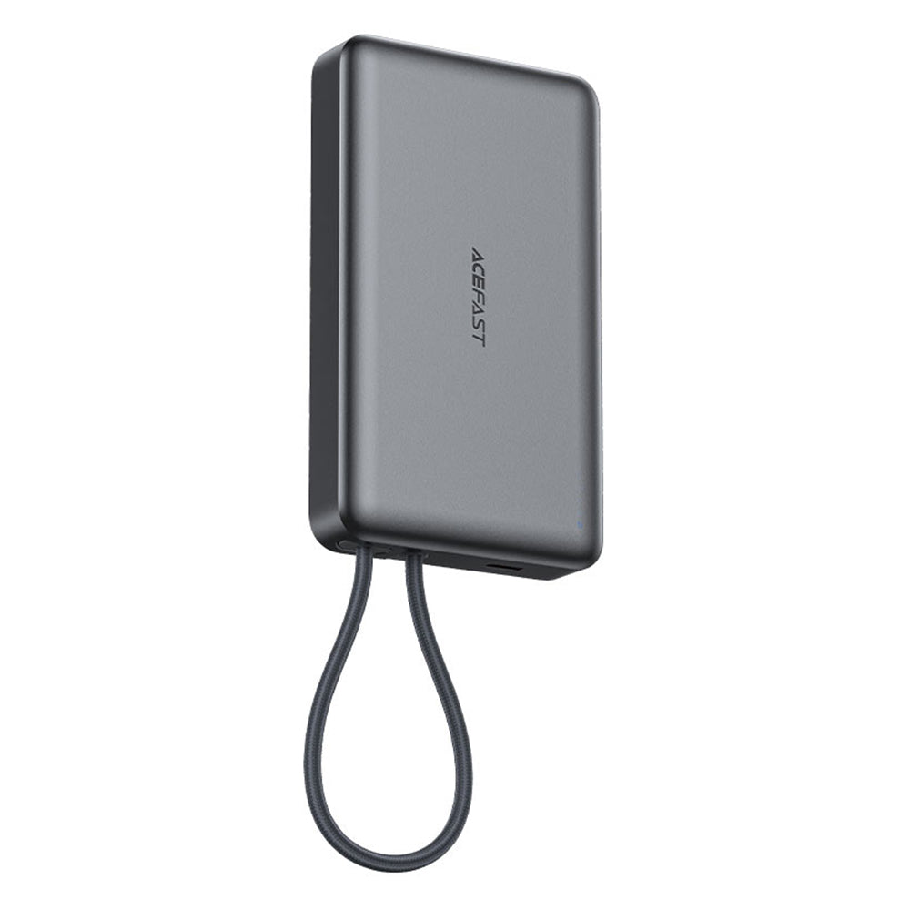 Bateria Externa Wireless Acefast M18, 10000mAh, 22.5W, PD + FQI, 1 x QI - 2 x USB-C, Preta