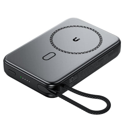 Bateria Externa Wireless Acefast M24, 10000mAh, 22.5W, PD + FQI, 1 x QI - 2 x USB-C, Cinza