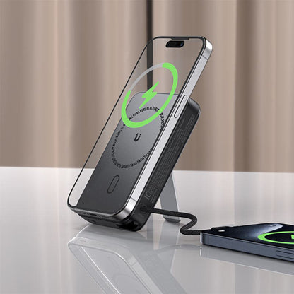 Bateria Externa Wireless Acefast M24, 10000mAh, 22.5W, PD + FQI, 1 x QI - 2 x USB-C, Cinza