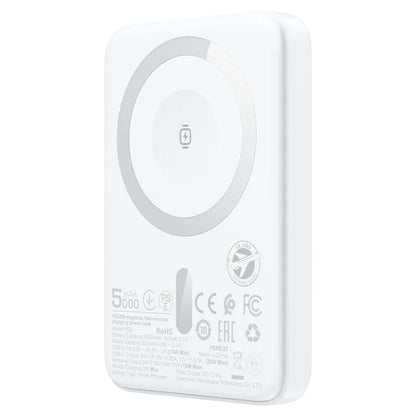 Bateria Externa Wireless Acefast M25, 5000mAh, 20W, PD + FQI, 1 x QI - 1 x USB-C, Branca