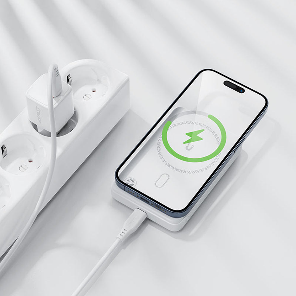 Bateria Externa Wireless Acefast M26, 10000mAh, 20W, PD + FQI, 1 x QI - 1 x USB-C, Branca