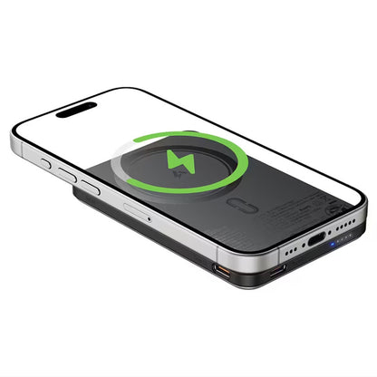 Bateria Externa Wireless Acefast M30, 5000mAh, 20W, PD + FQI, 1 x QI - 2 x USB-C, Preta