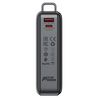 Bateria Externa Acefast M4, 20000mAh, 67W, PD, 1 x USB-A - 2 x USB-C, Preta