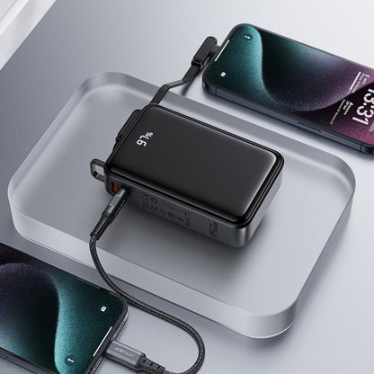 Bateria Externa Acefast M4, 20000mAh, 67W, PD, 1 x USB-A - 2 x USB-C, Preta