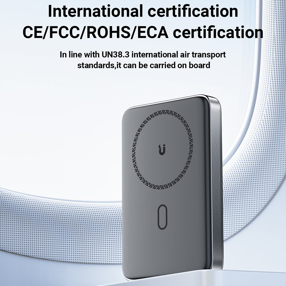 Bateria Externa Wireless Acefast M6, 10000mAh, 20W, PD + FQI, 1 x QI - 1 x USB-C, Preta