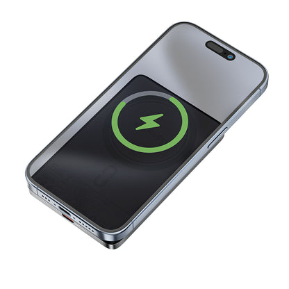 Bateria Externa Wireless Acefast M8, 5000mAh, 18W, PD + FQI, 1 x QI - 1 x USB-C, Preta