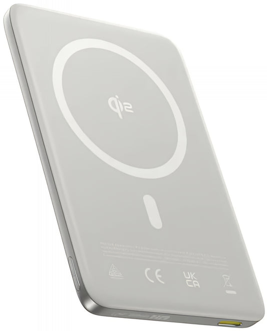 Bateria Externa Wireless Baseus PicoGo AM41, 10000mAh, 27W, PD + FQI, 1 x QI - 1 x USB-C, Bege E0027203