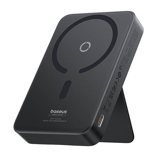 Bateria Externa Wireless Baseus MagPro PPCXZ05, 5000mAh, 20W, PD + FQI, 1 x QI - 1 x USB-C, Preta, Reembalada P10064101123-00