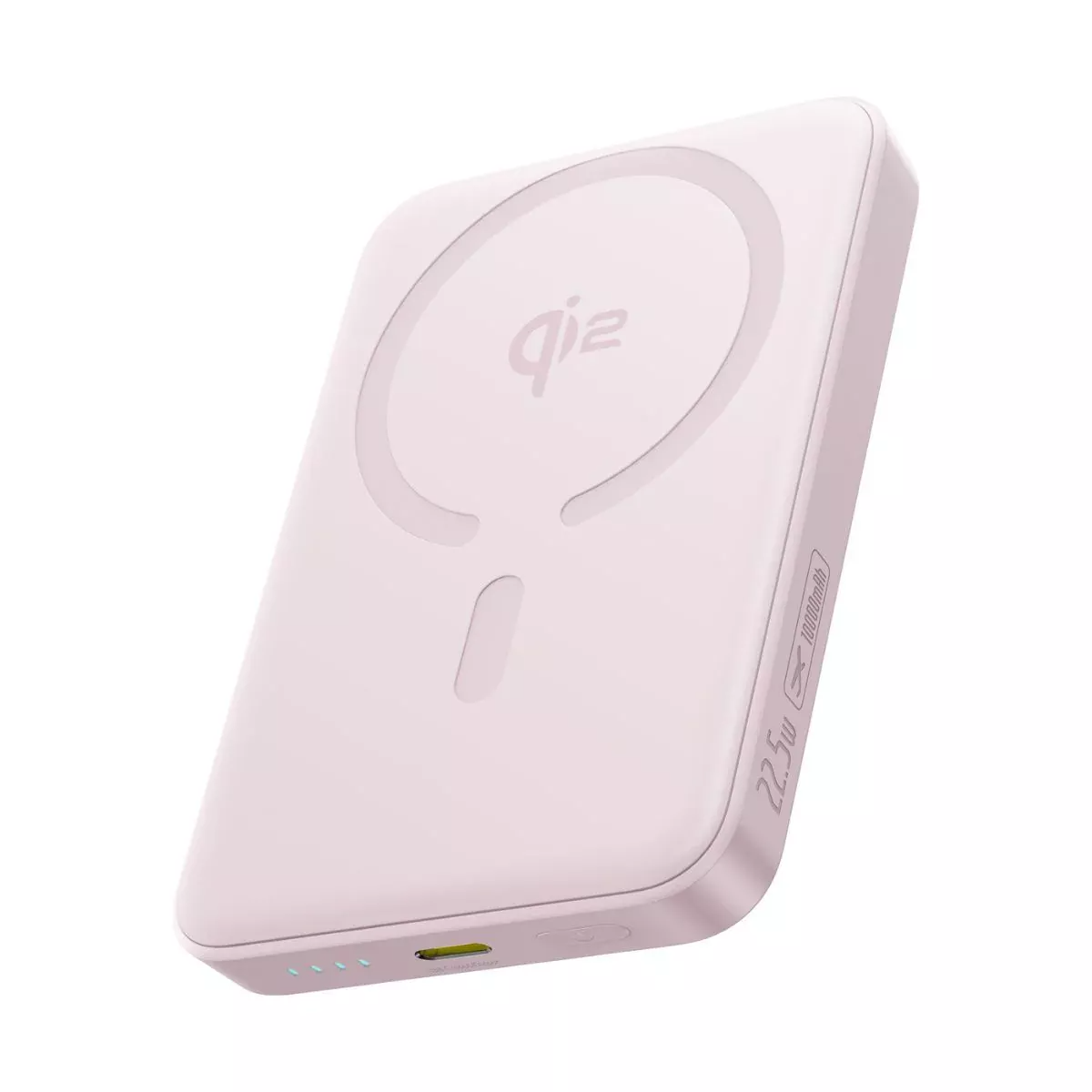 Bateria Externa Wireless Baseus Enerfill FM12, 10000mAh, 22.5W, PD + FQI, 1 x QI - 1 x USB-C, Rosa E0028502