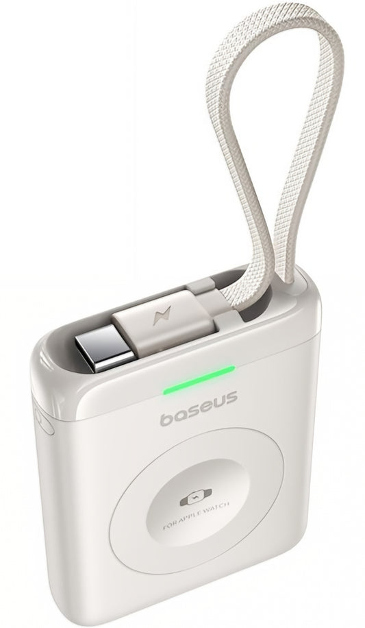 Bateria Externa Wireless Baseus EnerFill FW11 para Apple Watch Series, 1640mAh, 5W, 1 x QI, Branco E0205302