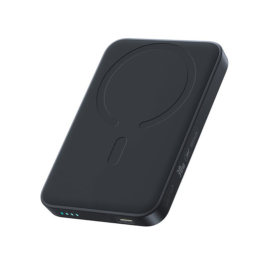Bateria Externa Wireless Baseus EnerFill FM11, 10000mAh, 30W, PD + FQI, 1 x QI - 1 x USB-C, Preta