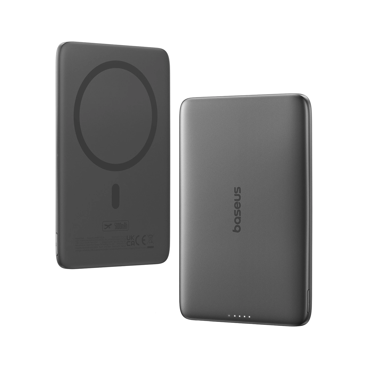 Bateria Externa Wireless Baseus PicoGo AM41, 5000mAh, 20W, PD + FQI, 1 x QI - 1 x USB-C, Preta