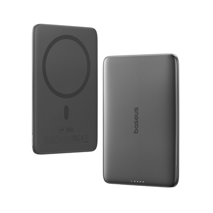 Bateria Externa Wireless Baseus PicoGo AM41, 5000mAh, 20W, PD + FQI, 1 x QI - 1 x USB-C, Preta