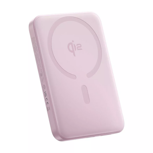Bateria Externa Wireless Baseus Enerfill FM12, 10000mAh, 22.5W, PD + FQI, 1 x QI - 1 x USB-C, Rosa E0028502