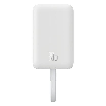 Bateria Externa Wireless Baseus Magnetic Mini, 10000mAh, 30W, PD + FQI, 1 x QI - 2 x USB-C, Branca P1002210B223-00