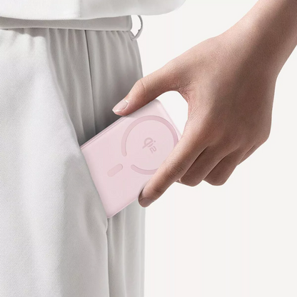 Bateria Externa Wireless Baseus Enerfill FM12, 10000mAh, 22.5W, PD + FQI, 1 x QI - 1 x USB-C, Rosa E0028502