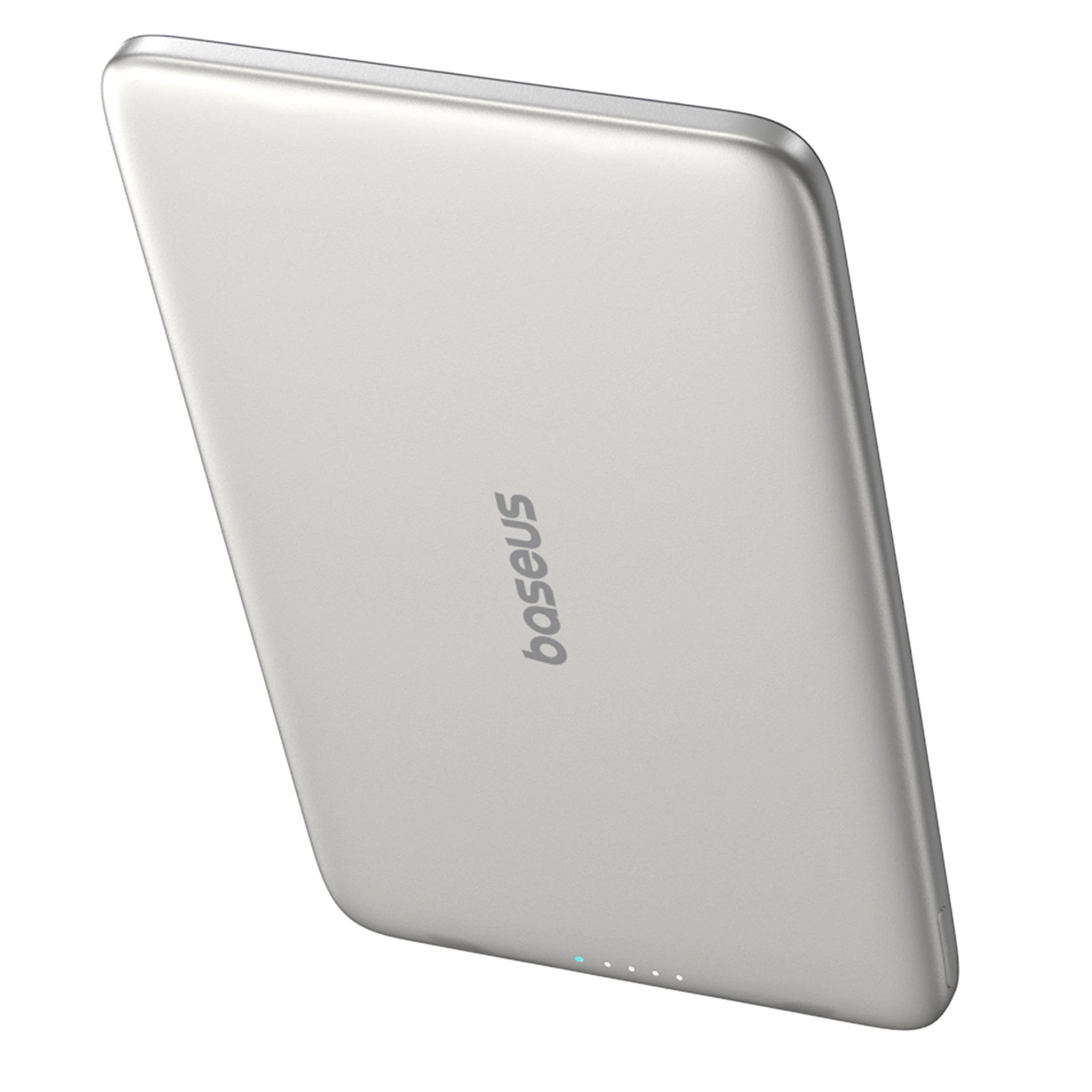 Bateria Externa Wireless Baseus PicoGo AM41, 5000mAh, 20W, PD + FQI, 1 x QI - 1 x USB-C, Bege