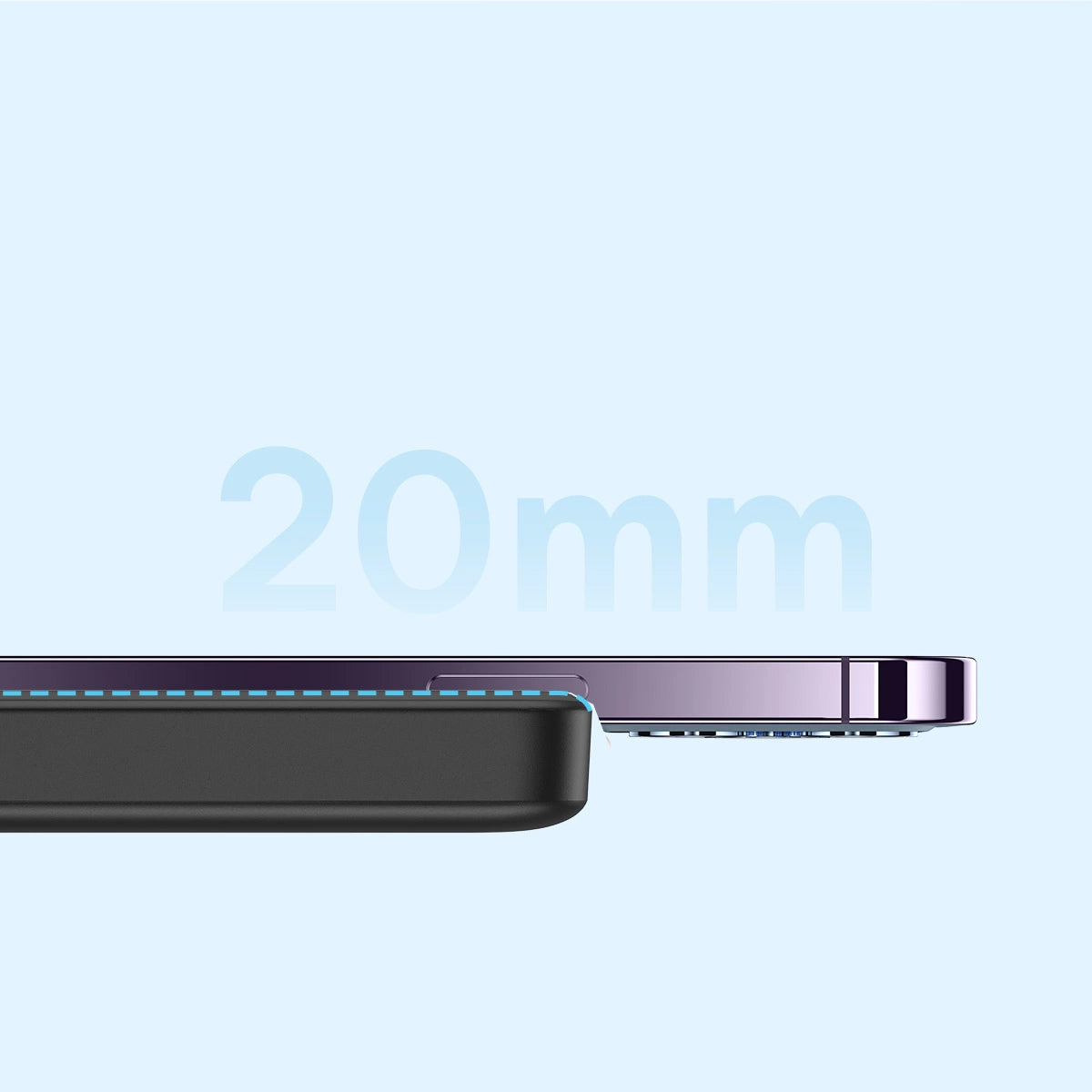 Bateria Externa Wireless Baseus Magnetic Mini, 10000mAh, 20W, PD + FQI, 1 x QI - 1 x USB-C, Preta PPCX070001