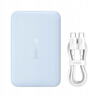 Bateria Externa Wireless Baseus EnerFill FM11 Ultra-Mini, 10000mAh, 22.5W, PD + FQI, 1 x QI - 1 x USB-C, Azul P1008210E313-00