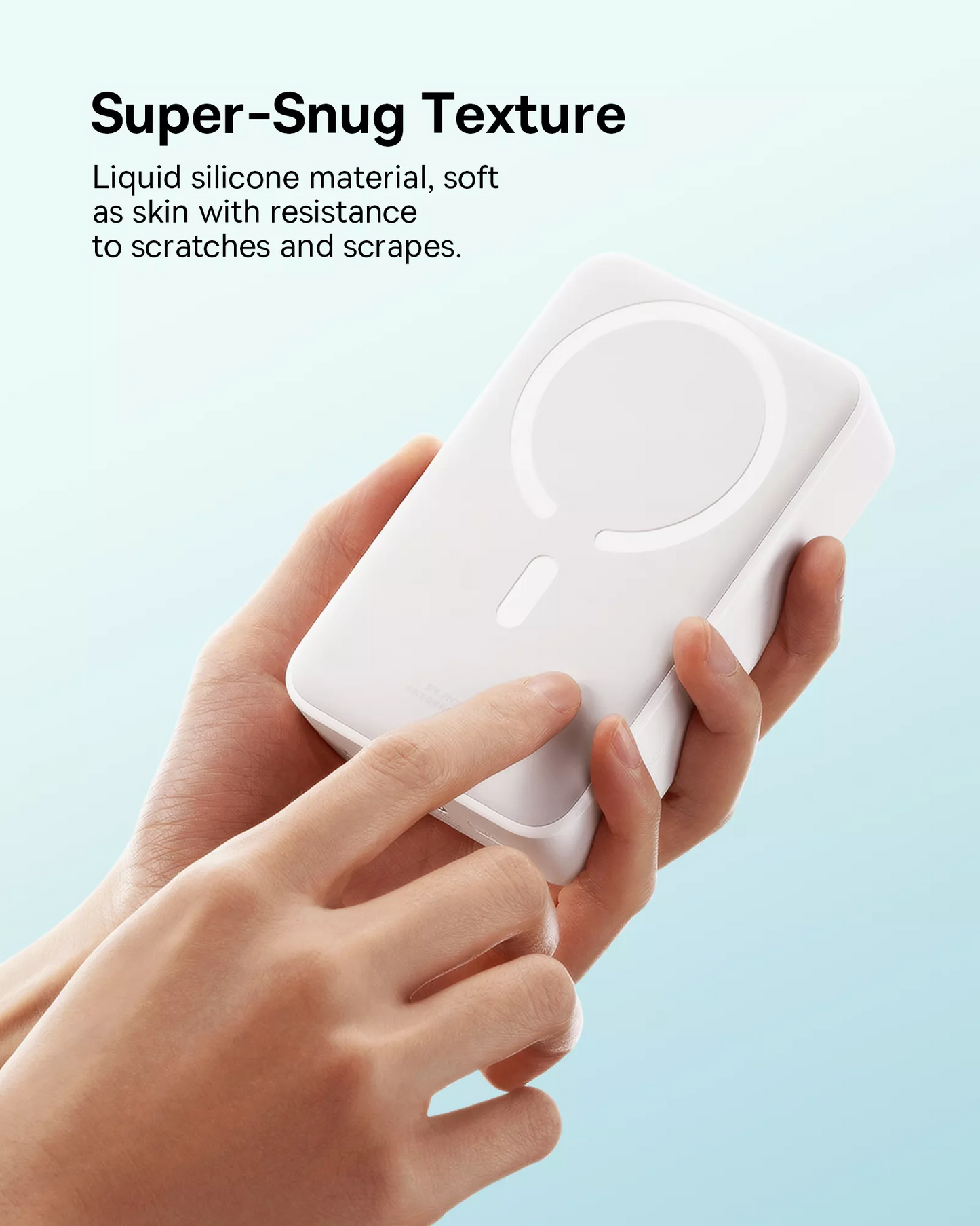 Bateria Externa Wireless Baseus EnerFill FM41 Mini, 20000mAh, 20W, PD + FQI, 1 x QI - 1 x USB-C, Branco E0027U01