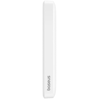 Bateria externa sem fios Baseus Magnetic Mini, 6000mAh, 20W, PD + FQI, 1 x QI - 1 x USB-C, branco 