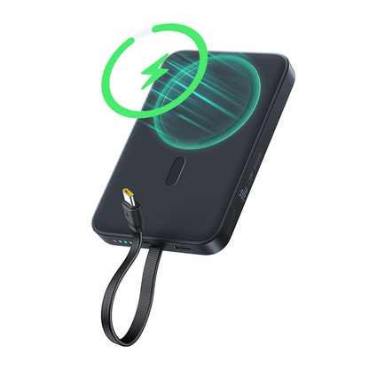 Bateria Externa Wireless Baseus EnerFill FM11, 10000 mAh, 30 W, PD + FQI, 1 x QI - 2 x USB-C, Preta E0028904