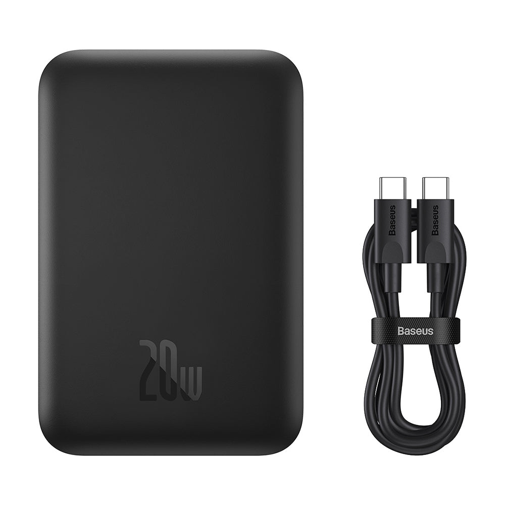 Bateria Externa Wireless Baseus Mini Air, 6000mAh, 20W, PD + FQI, 1 x QI - 1 x USB-C, Preta P10059002113-00