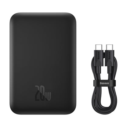 Bateria Externa Wireless Baseus Mini Air, 6000mAh, 20W, PD + FQI, 1 x QI - 1 x USB-C, Preta P10059002113-00